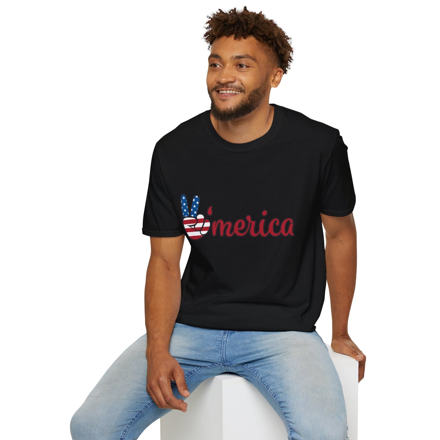 Unisex Graphic T-Shirt with America and Sports Theme, Casual Wear, Unisex Apparel, USA Pride, Game Day Shirt, Holiday Gift
