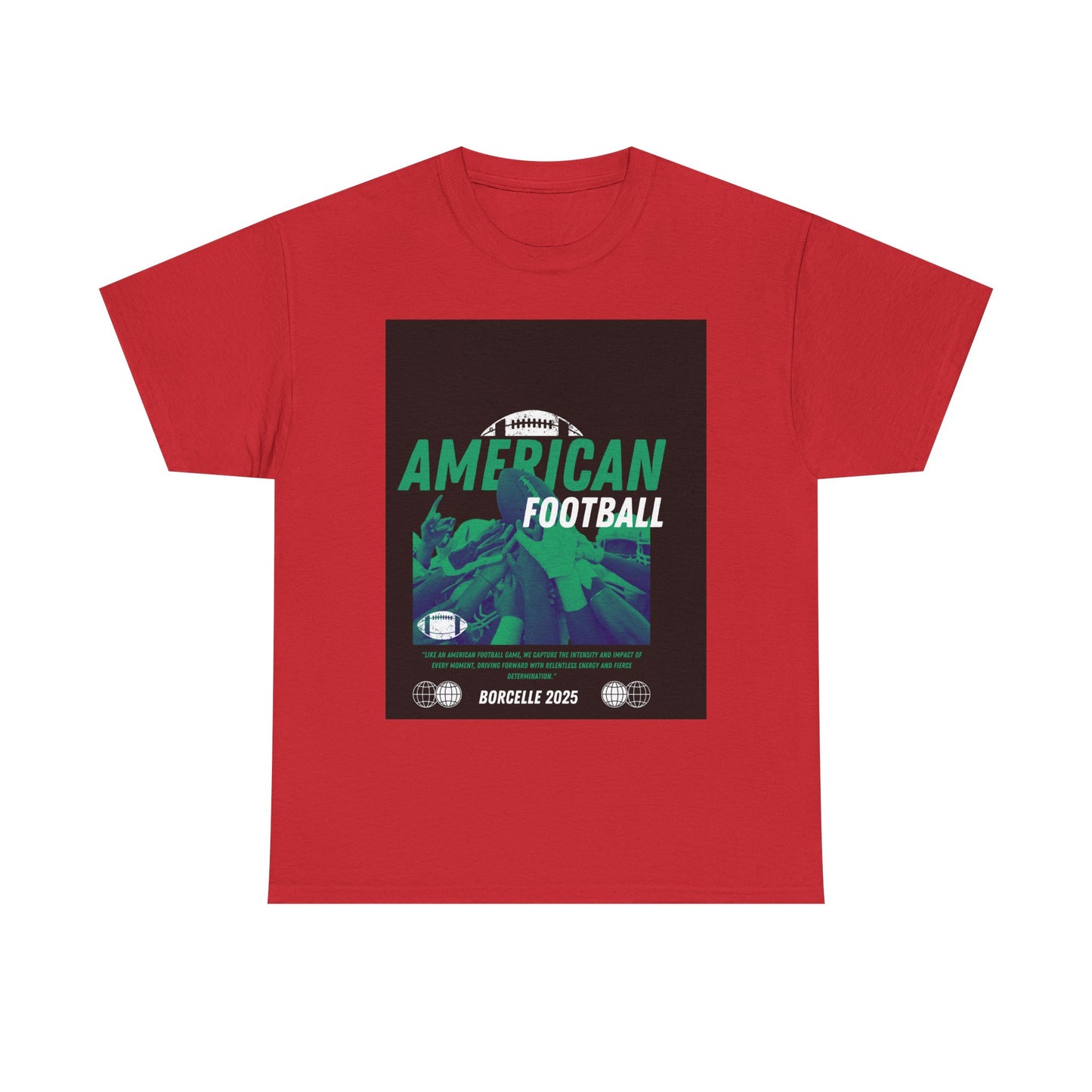 American Football Graphic Tee, Unisex Heavy Cotton T-Shirt, Sport Fan Apparel, Game Day Outfit, Casual Wear