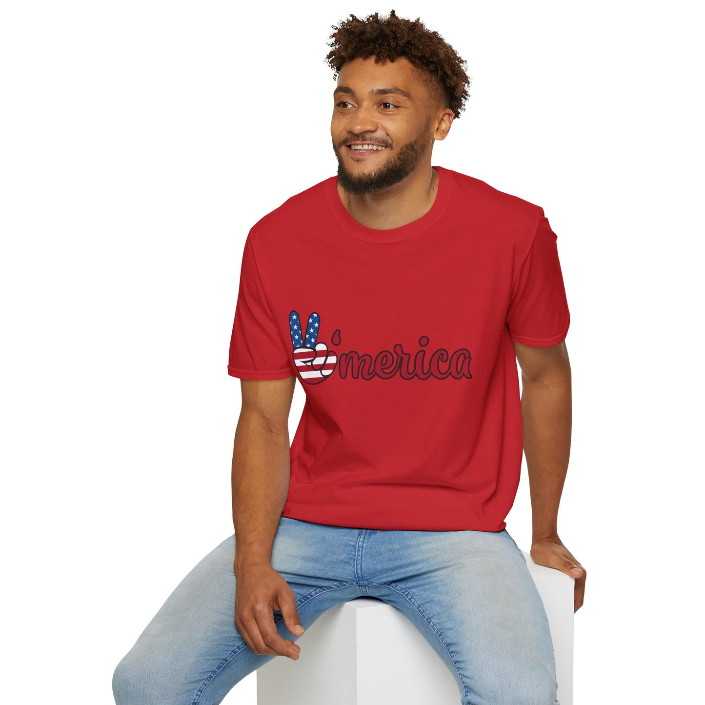 Unisex Graphic T-Shirt with America and Sports Theme, Casual Wear, Unisex Apparel, USA Pride, Game Day Shirt, Holiday Gift