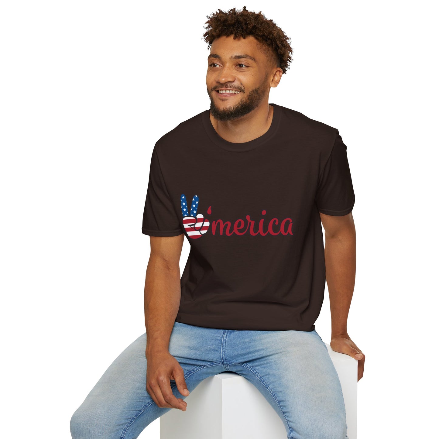 Unisex Graphic T-Shirt with America and Sports Theme, Casual Wear, Unisex Apparel, USA Pride, Game Day Shirt, Holiday Gift