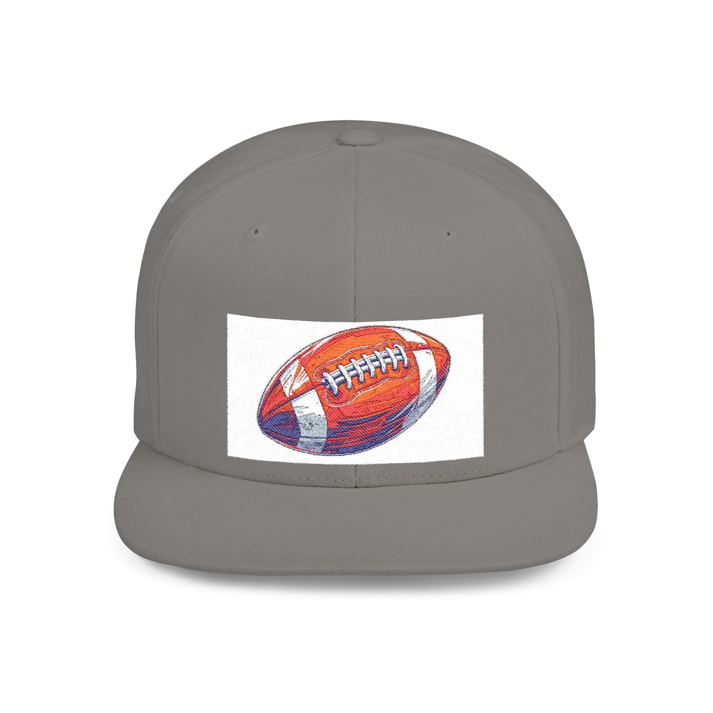 Football Flat Bill Snapback Hat, Casual Sports Cap, Gift for Sports Fans, Perfect for Game Day, Tailgating