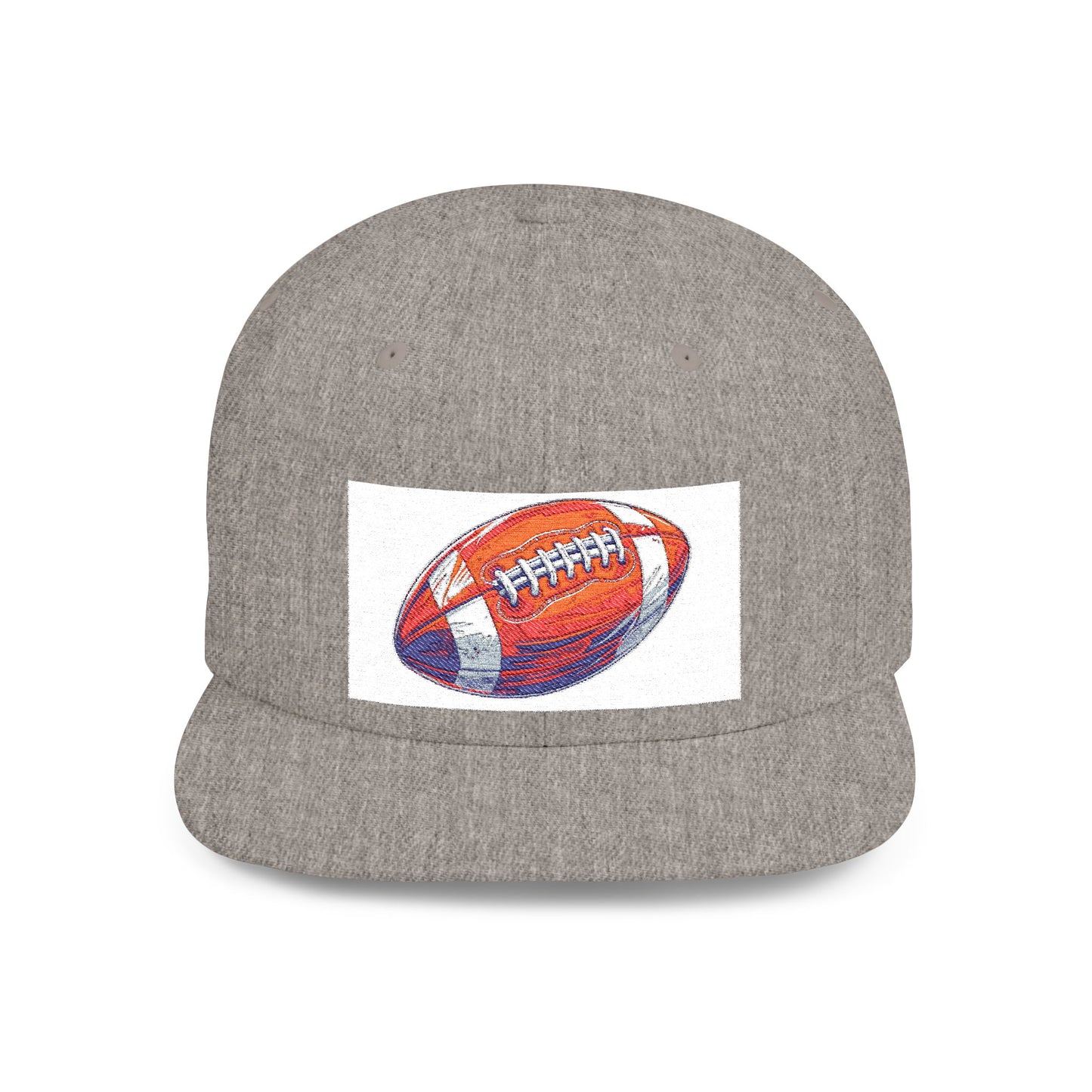 Football Flat Bill Snapback Hat, Casual Sports Cap, Gift for Sports Fans, Perfect for Game Day, Tailgating