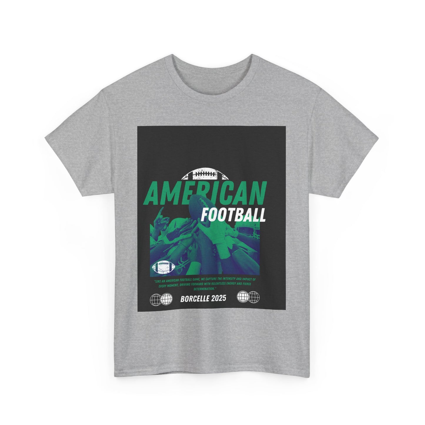 American Football Graphic Tee, Unisex Heavy Cotton T-Shirt, Sport Fan Apparel, Game Day Outfit, Casual Wear