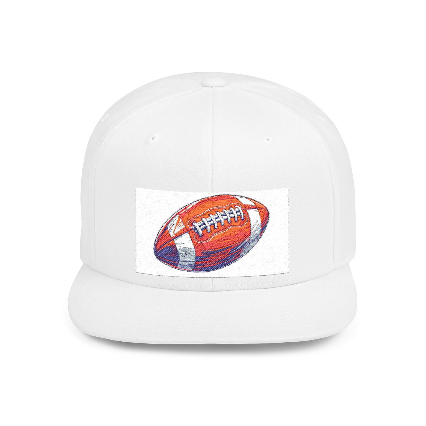 Football Flat Bill Snapback Hat, Casual Sports Cap, Gift for Sports Fans, Perfect for Game Day, Tailgating