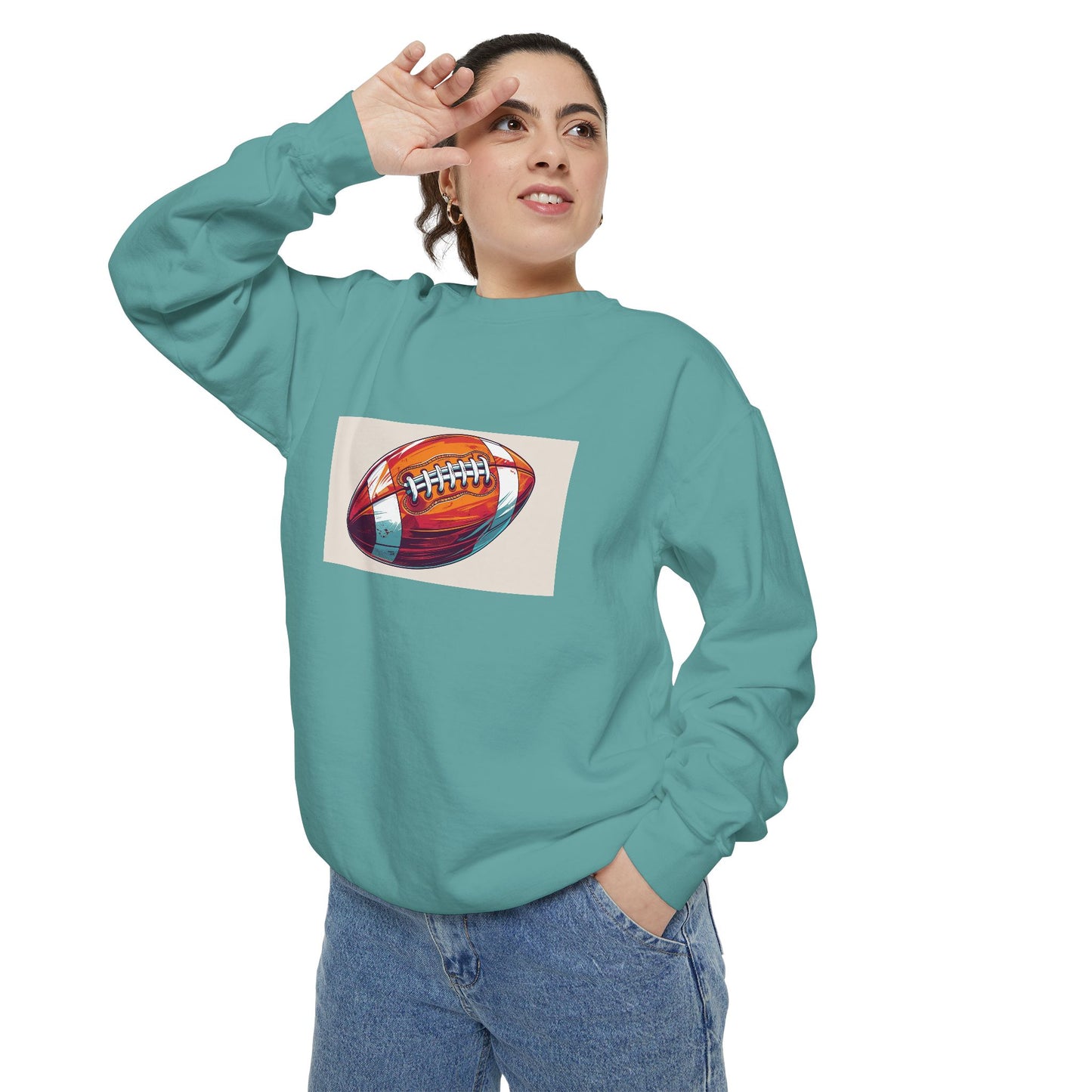 Football Graphic Sweatshirt - Cozy Unisex Apparel for Sports Fans, Gift for Athletes, Game Day Wear, Casual Streetwear, Gift for Him/Her