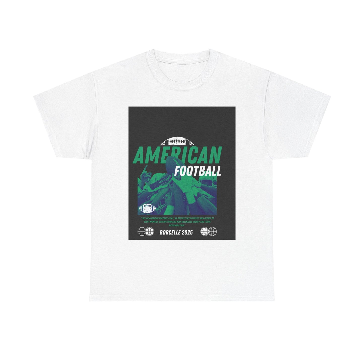 American Football Graphic Tee, Unisex Heavy Cotton T-Shirt, Sport Fan Apparel, Game Day Outfit, Casual Wear